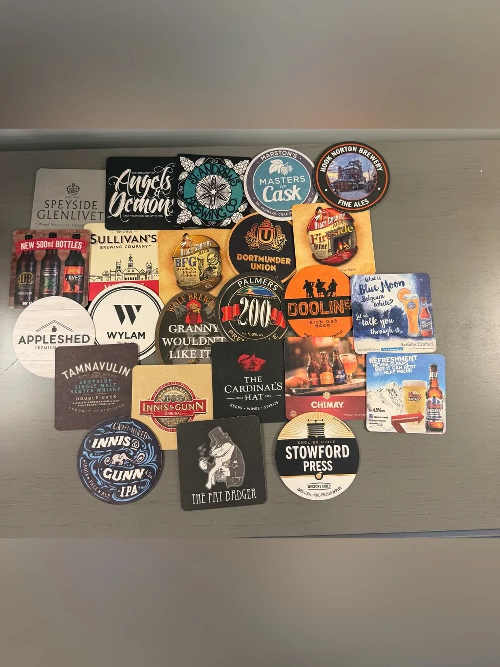 Mixed Lot of 100 Coasters Assorted Brewery Pub Cider Craft Beer Ale NEW